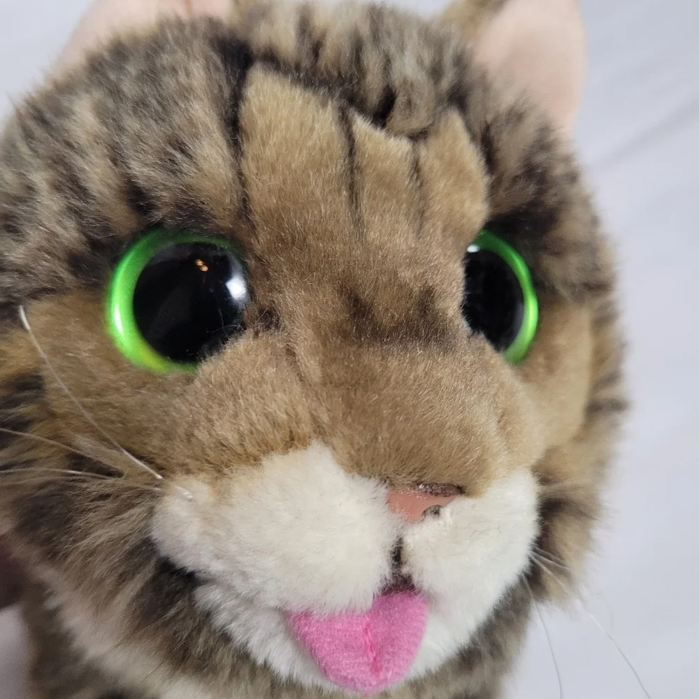 Cuddle Barn Lil Bub Tabby Cat Kitten Plush Green Eyes 16
